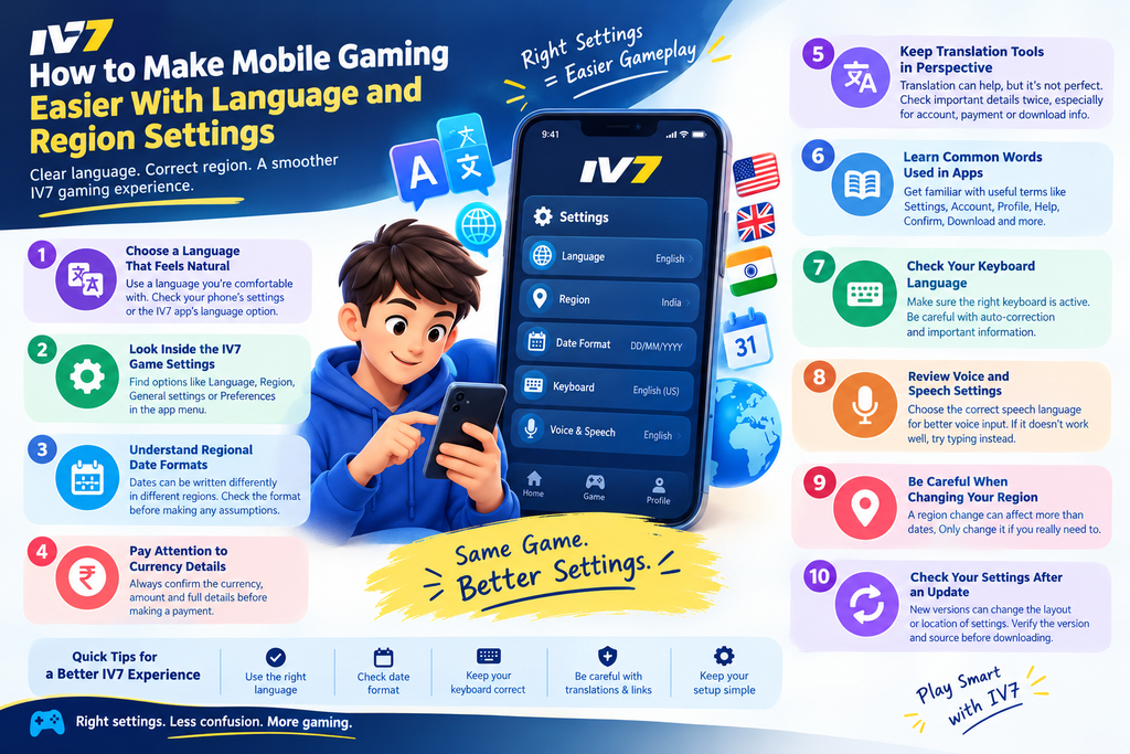 IV7: How to Make Mobile Gaming Easier With Language and Region Settings