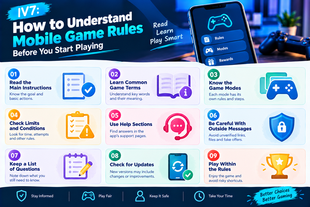 IV7: How to Understand Mobile Game Rules Before You Start Playing